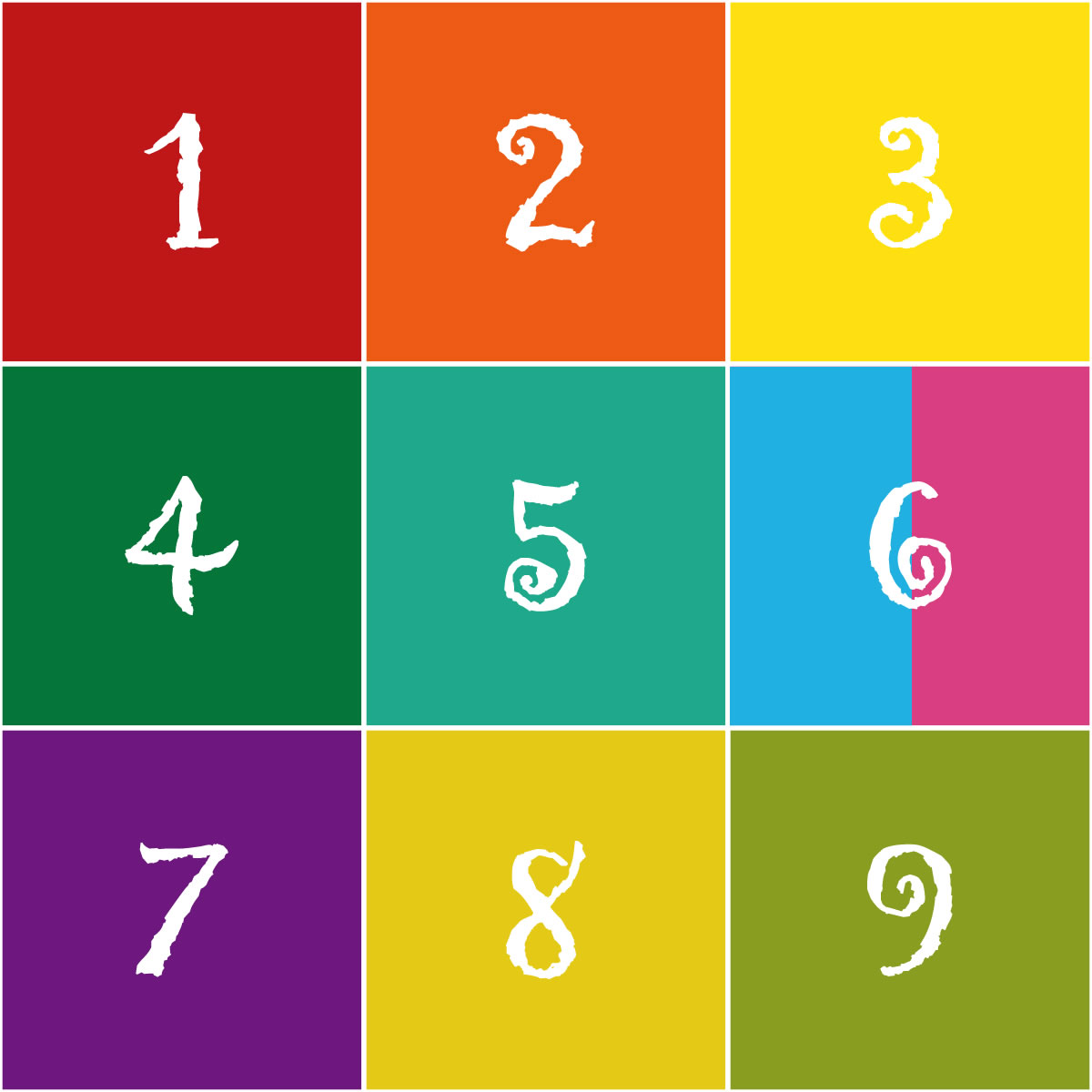 数秘計算方法や1～9の数秘の意味と色イメージ